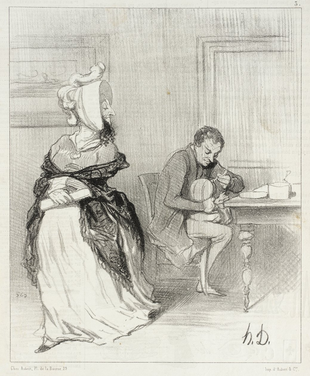 Isten veled, kedvesem, megyek a kiadóimhoz! ... alkotó: Honoré Daumier