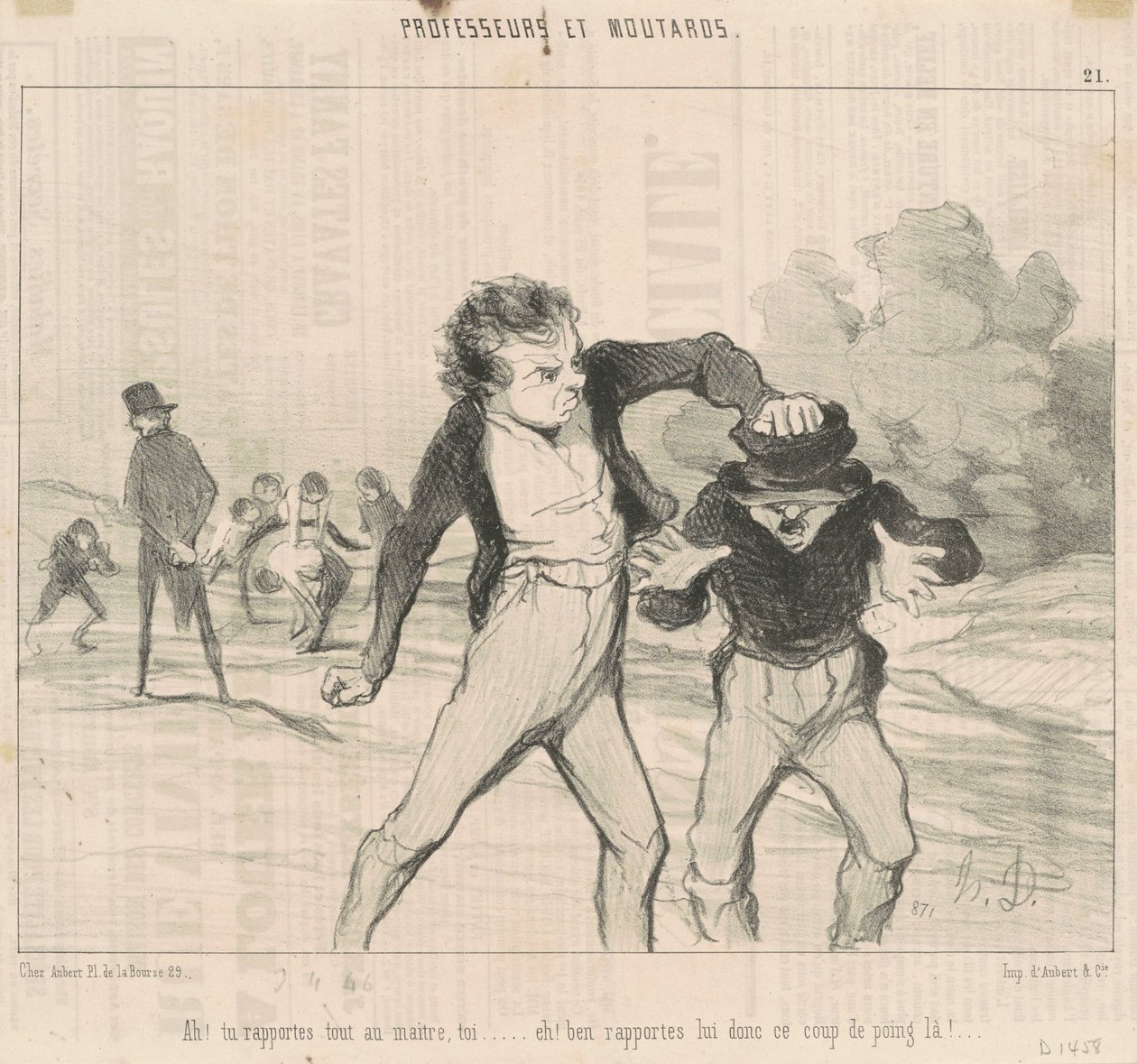Ah! Mindenről beszámolsz a mesternek... alkotó: Honoré Daumier
