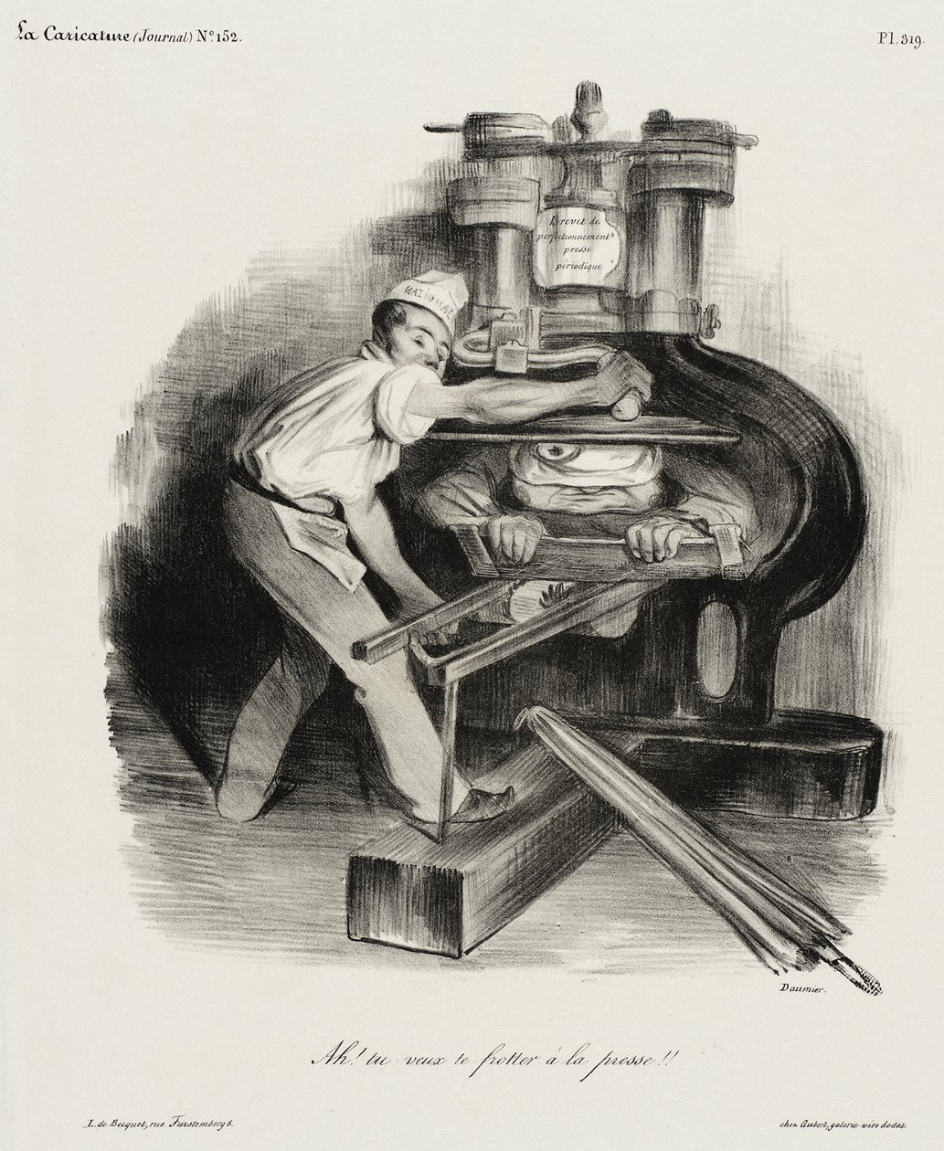 Ah! Szembeszállsz a sajtóval!! alkotó: Honoré Daumier