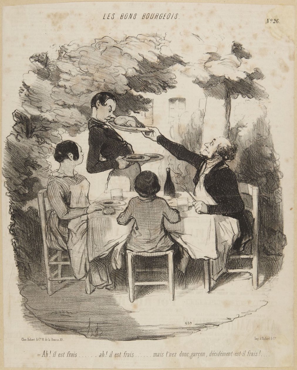 Ah! Milyen szemtelen..., a Le Charivari „A derék polgárok” című sorozatának 26. száma alkotó: Honoré Daumier