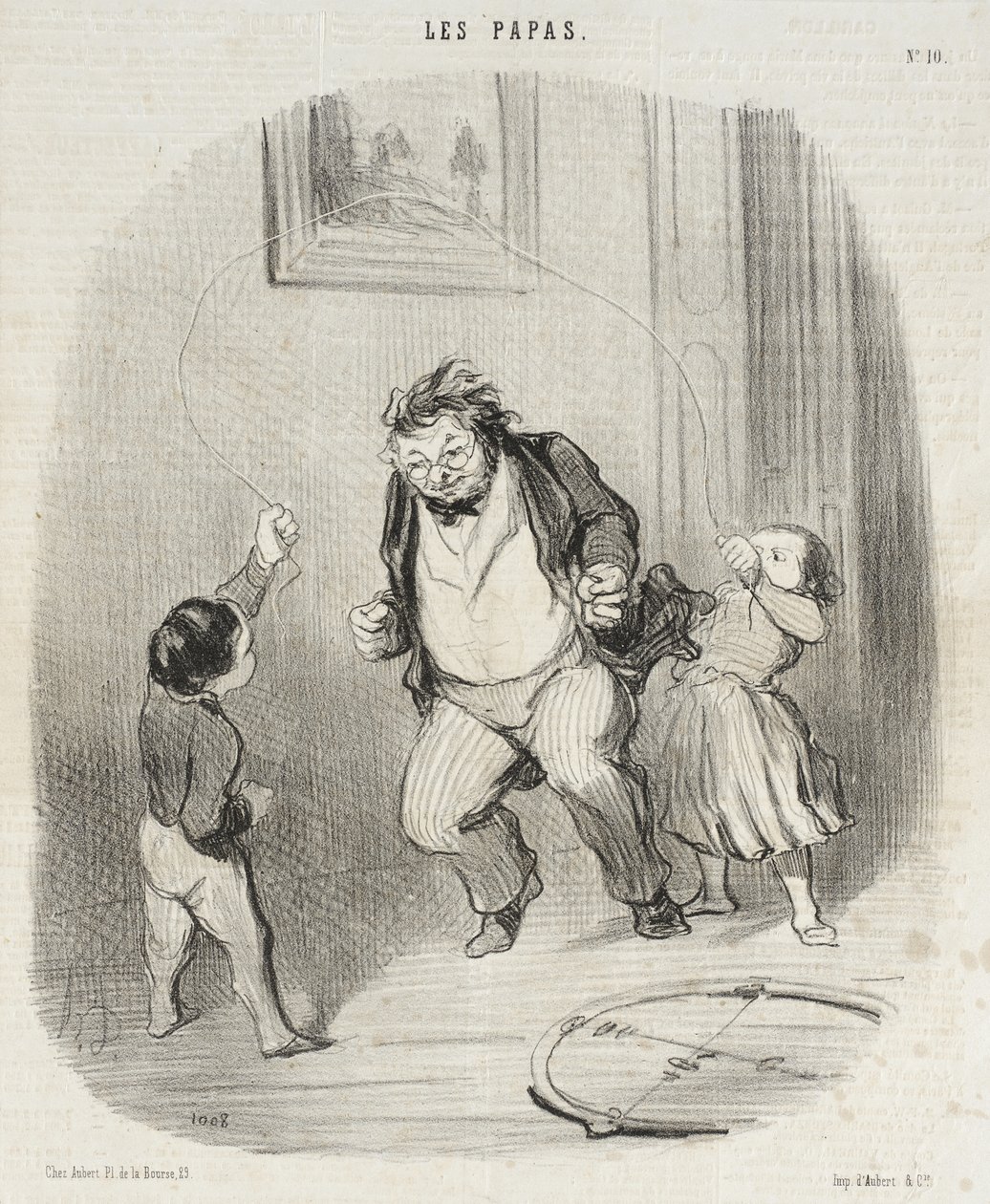 Gyerünk, papa... még... harminckét kört! alkotó: Honoré Daumier