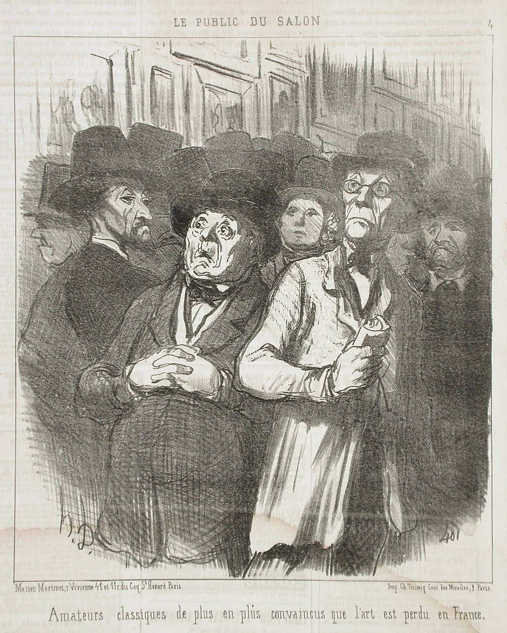 Klasszikus műkedvelők... meggyőződve... alkotó: Honoré Daumier