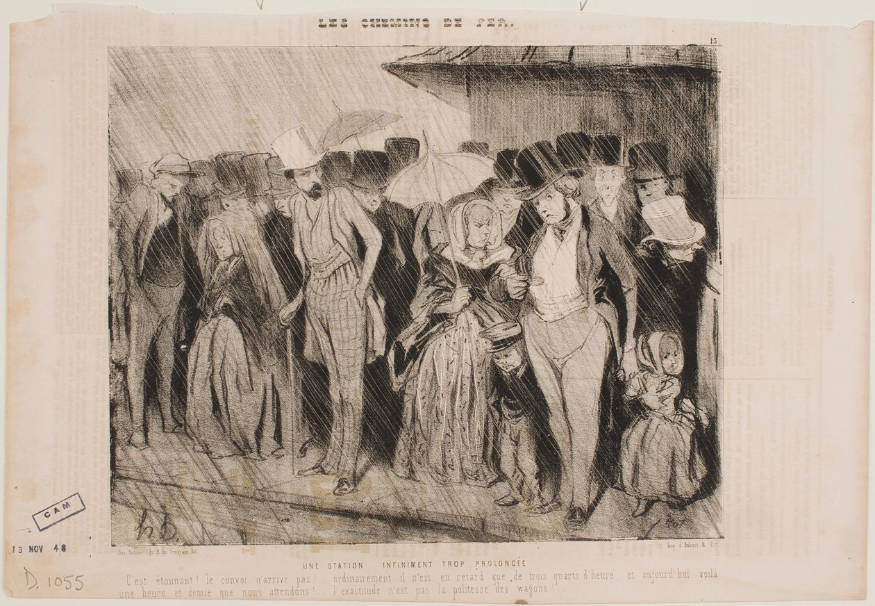 Végtelen várakozás az állomáson alkotó: Honoré Daumier