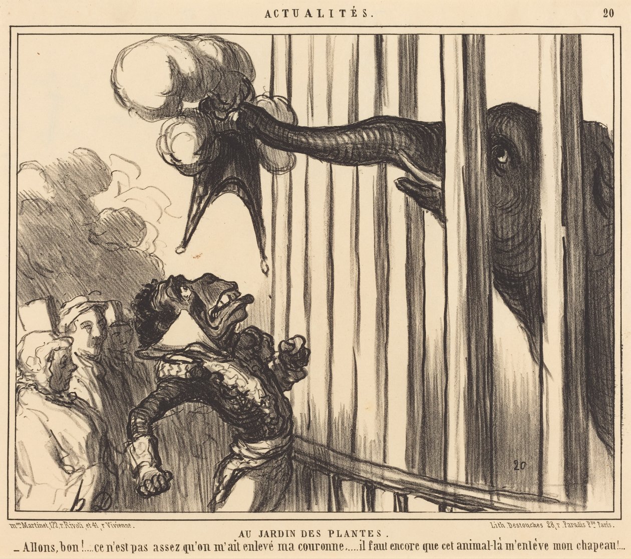 A Jardin des Plantesben alkotó: Honoré Daumier