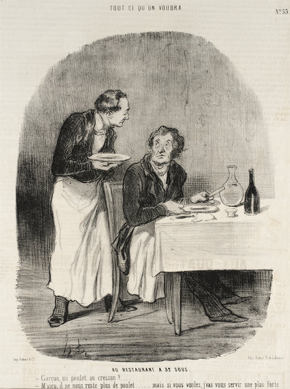 Az étteremben 32 souért alkotó: Honoré Daumier