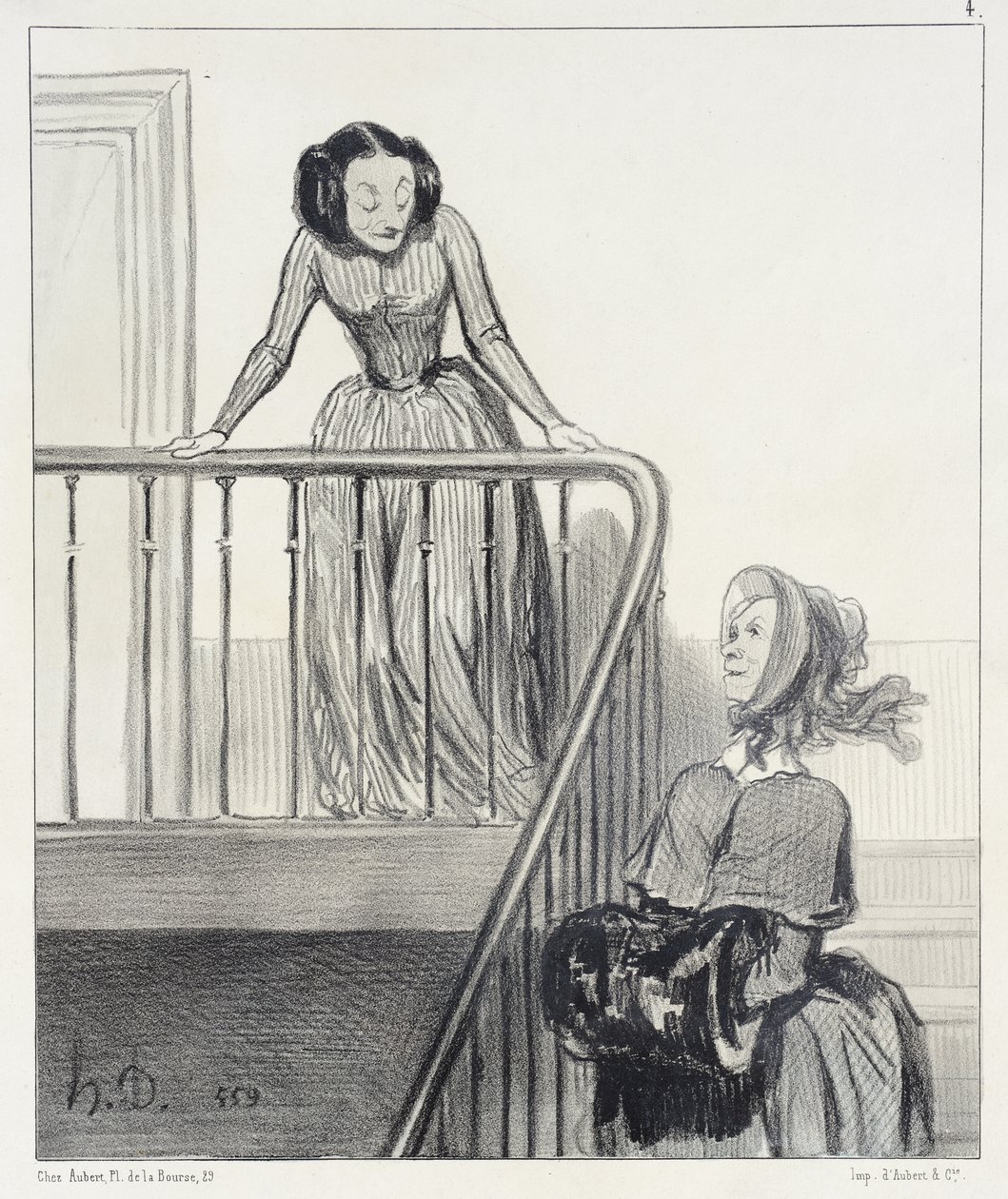 Viszontlátásra, Ophelia!... alkotó: Honoré Daumier