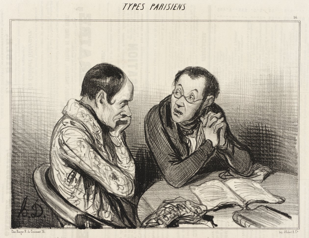Drámai szerzők... alkotó: Honoré Daumier