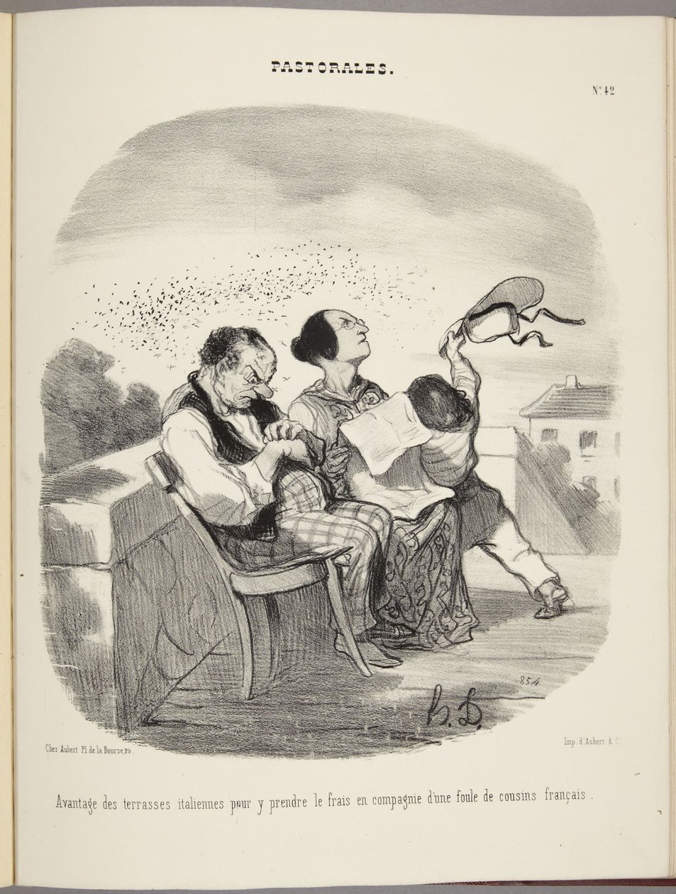 Az olasz teraszok előnye, hogy francia unokatestvérek tömegének társaságában lehet rajtuk felfrissülni alkotó: Honoré Daumier