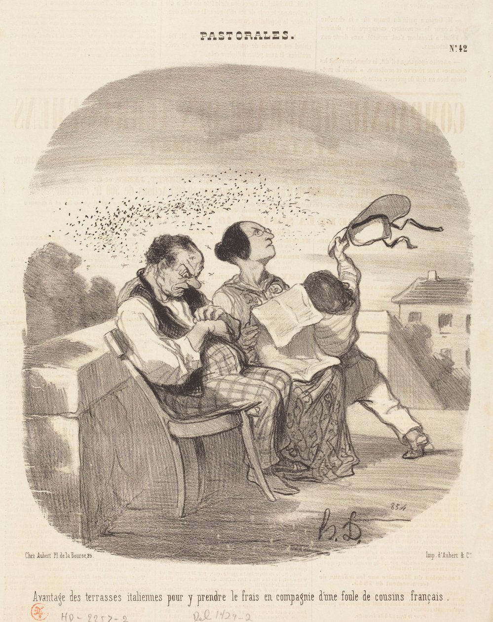 Az olasz teraszok előnyei... alkotó: Honoré Daumier