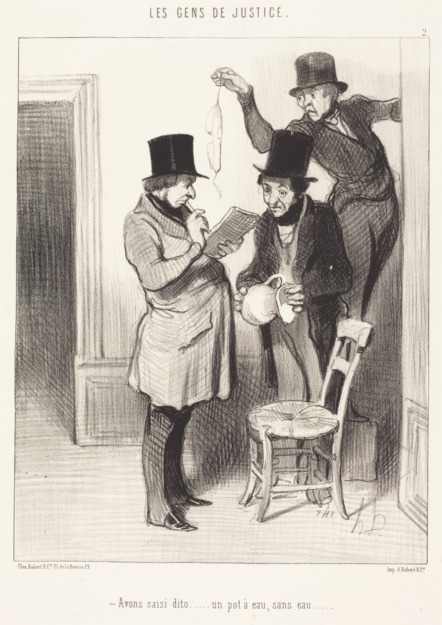 Lefoglaltuk az említett... vizeskorsót, víz nélkül alkotó: Honoré Daumier