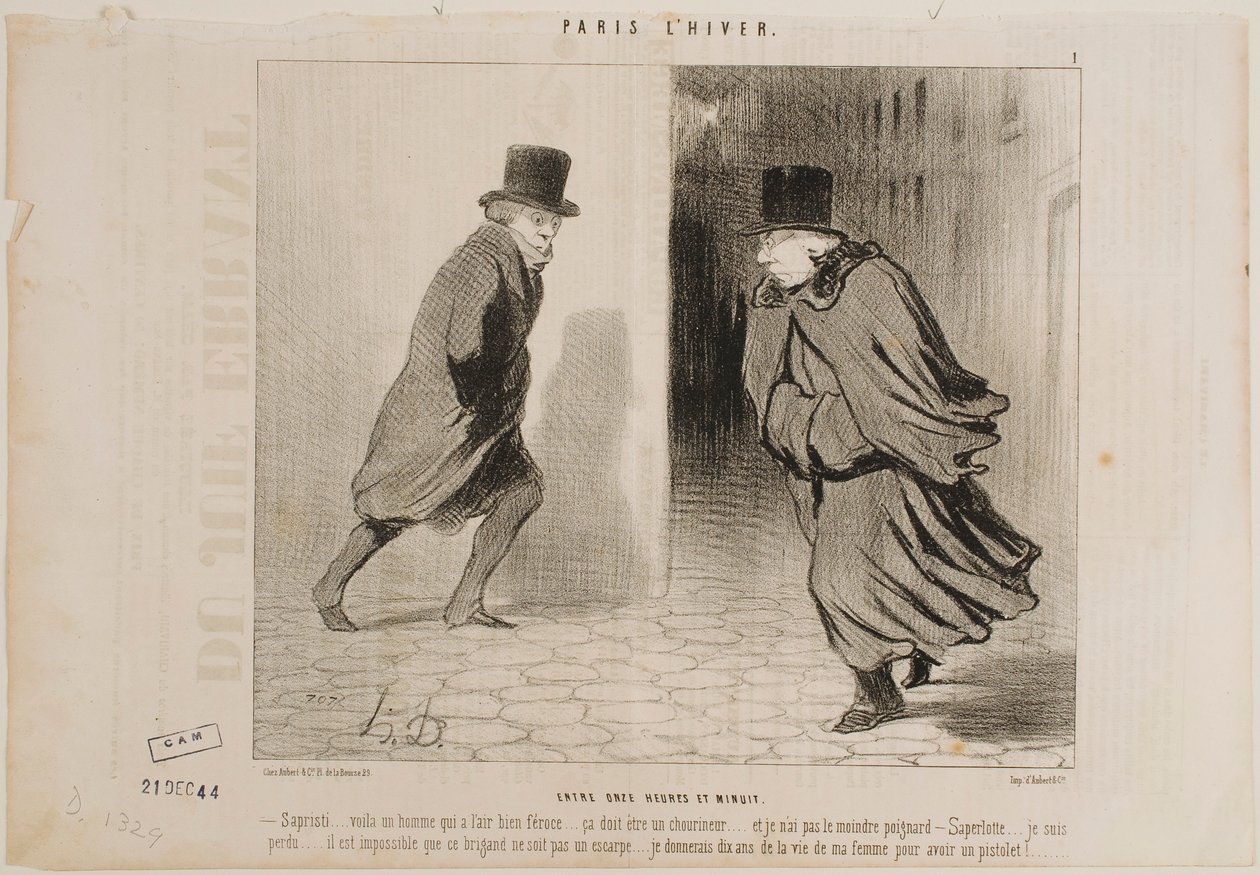 11 óra és éjfél között alkotó: Honoré Daumier