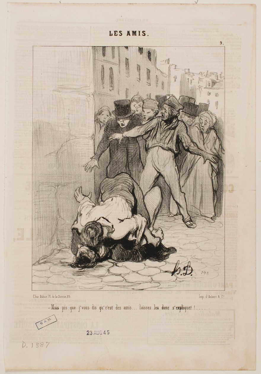 De mondom maguknak, barátok... csak kifejezik magukat egymásnak. alkotó: Honoré Daumier