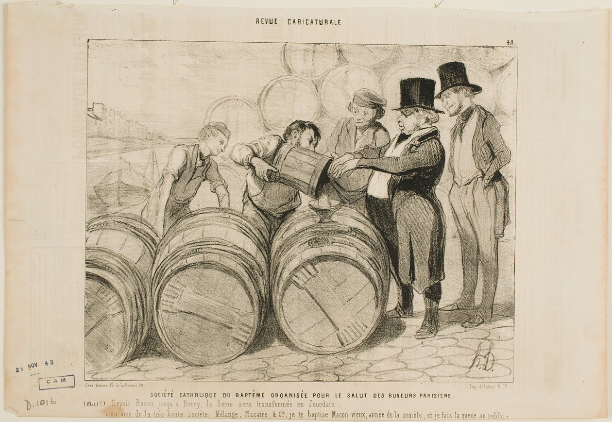 Katolikus keresztelési társaság, amelyet Párizs minden részegese számára alapítottak alkotó: Honoré Daumier