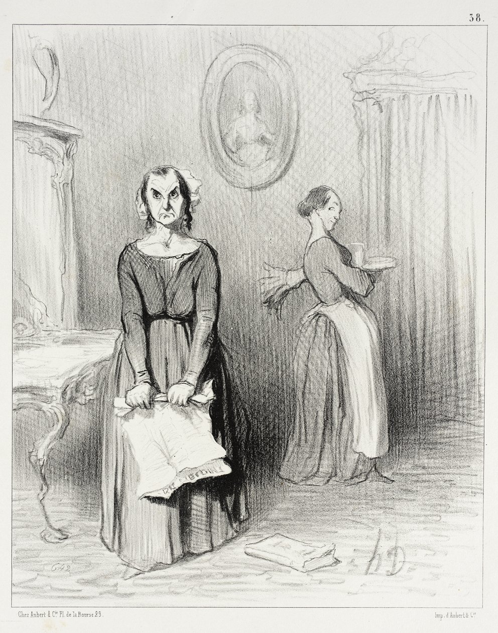 Ez az újság siralmasnak tartja a művemet... alkotó: Honoré Daumier