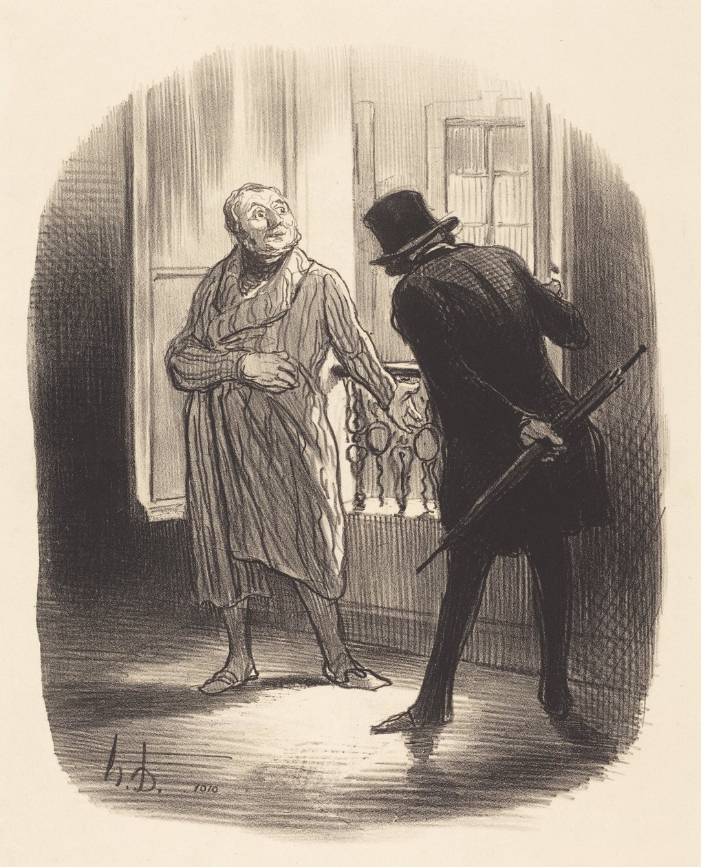 Ez a lakás kissé drága a Place Royale-hoz képest... alkotó: Honoré Daumier