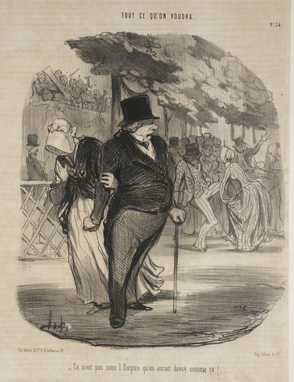 A császárság alatt nem táncoltak volna így! ... alkotó: Honoré Daumier