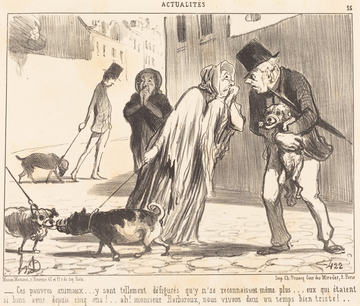 Ezek a szegény állatok... már nem ismerik fel egymást... alkotó: Honoré Daumier