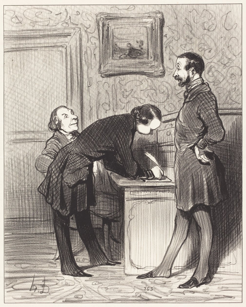 Éppen azért, mert a barátja... alkotó: Honoré Daumier