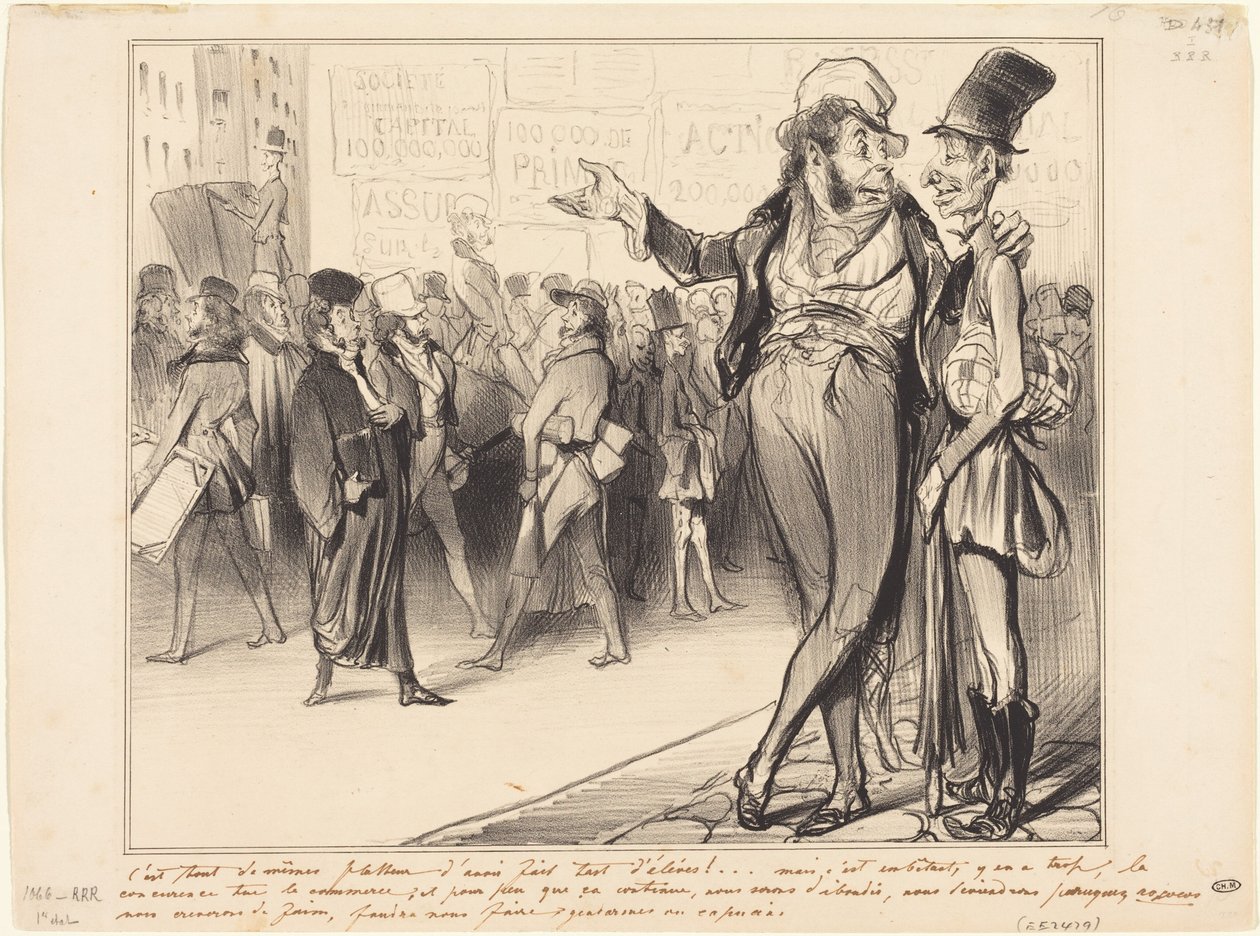 Mégis hízelgő, hogy ennyi tanítványa volt az embernek!... alkotó: Honoré Daumier