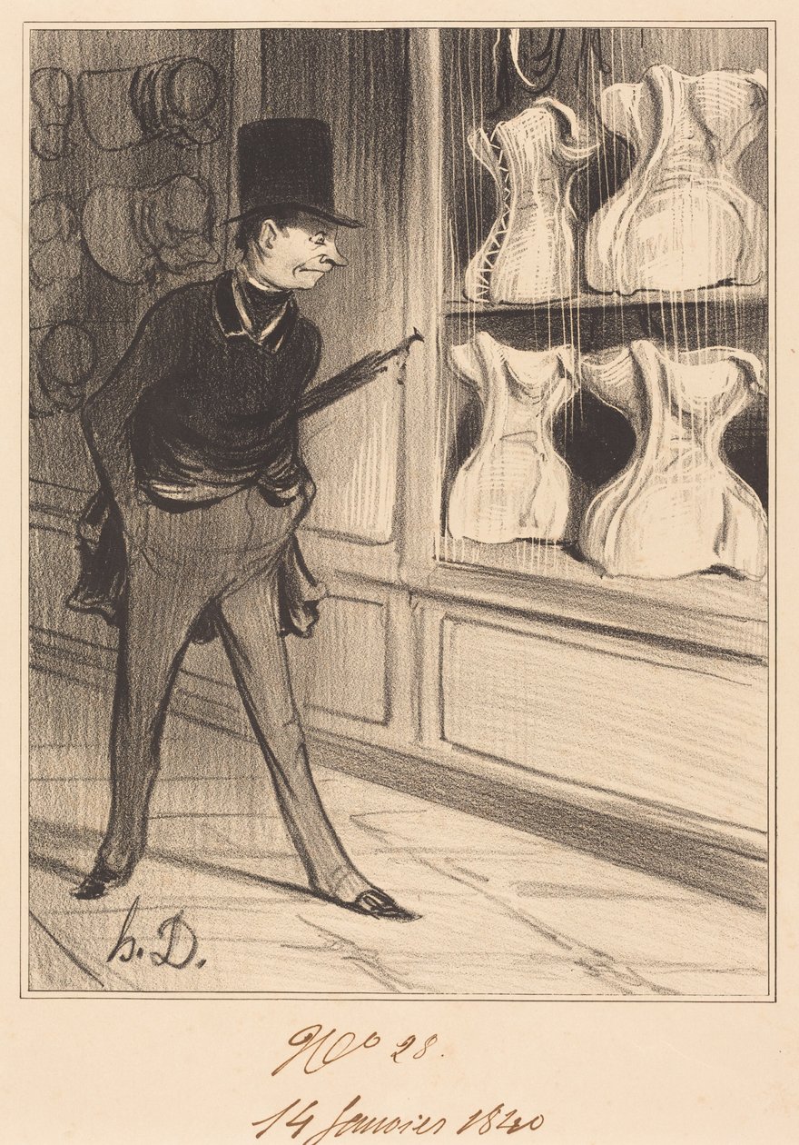 Ez egyedülálló! Négy méretet vettem... alkotó: Honoré Daumier