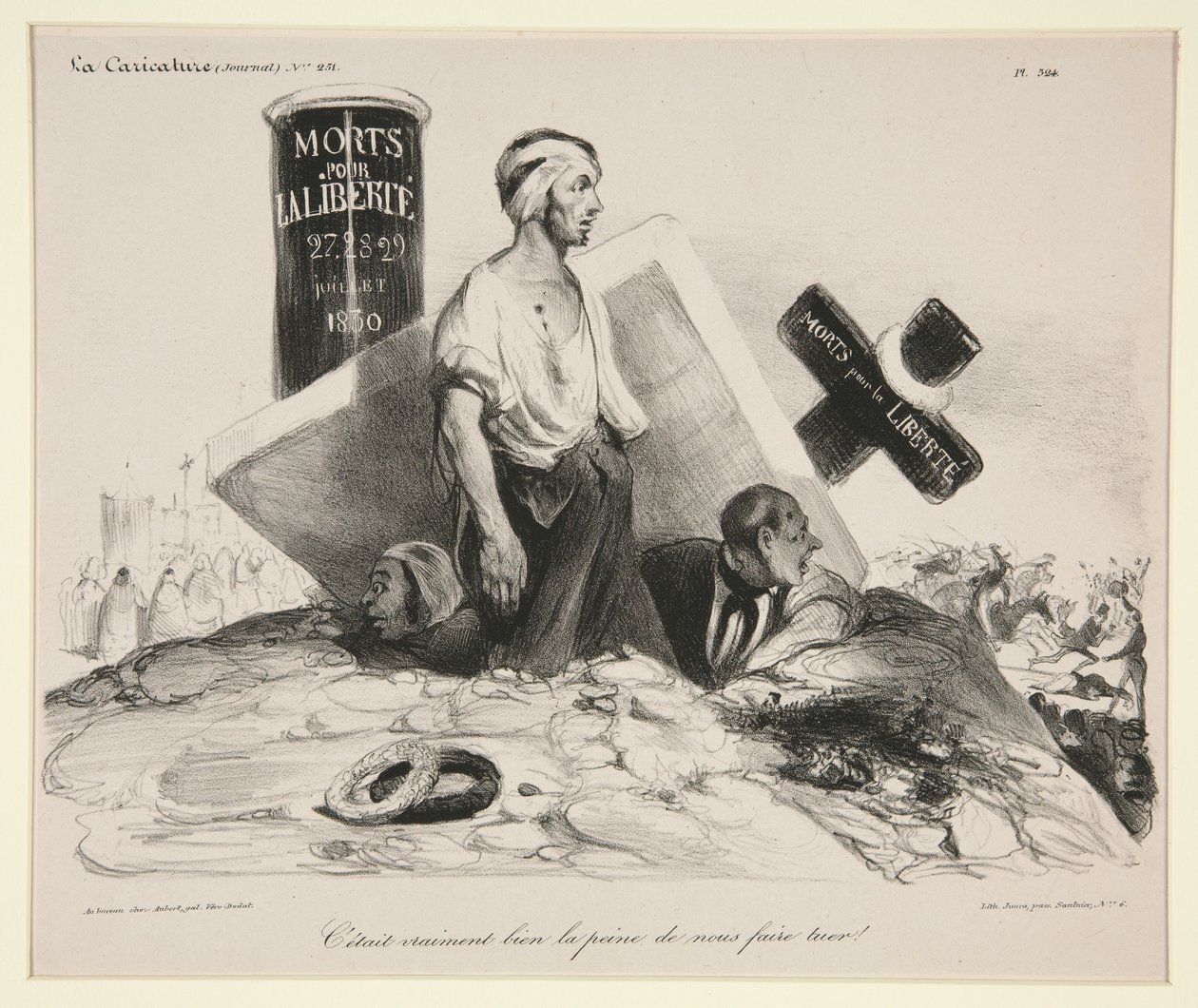 Valóban alig érte meg ezért megöletnünk magunkat! 524. tábla a La Caricature folyóiratból alkotó: Honoré Daumier