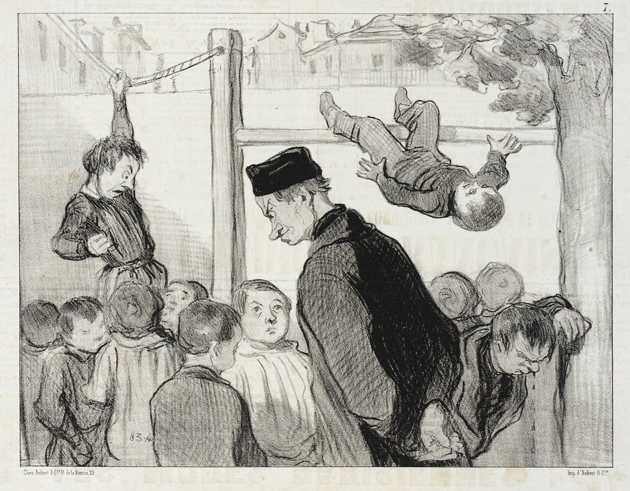 Hogyan formálja a torna a végtagokat... alkotó: Honoré Daumier