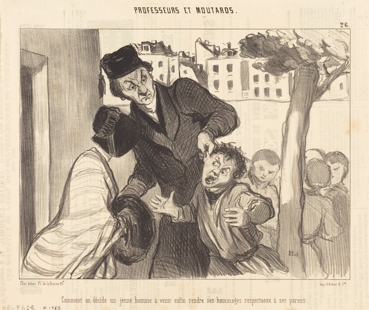 Hogyan dönti el, hogy egy fiatalember jöjjön... alkotó: Honoré Daumier