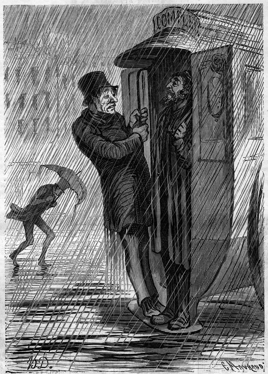 Teljes!!! Honore Daumier (1808-1879) rajzfilmje. Metszet a „” Le Monde Illustré”” 271. számában, 1862. június 21. alkotó: Honoré Daumier