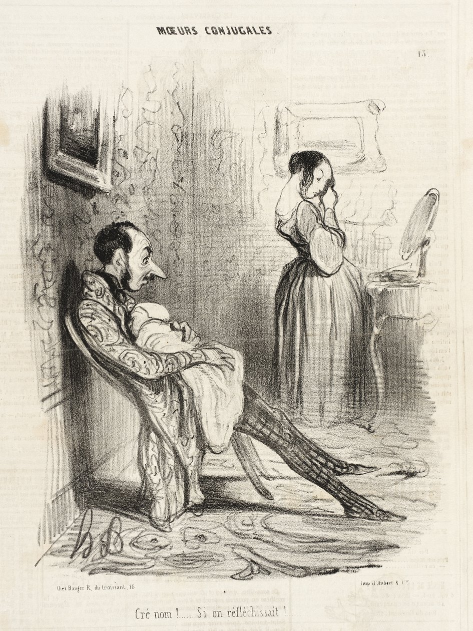 A fenébe!... Mi lenne, ha gondolkodnánk!... alkotó: Honoré Daumier