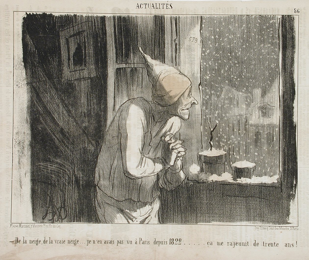 Hó, igazi hó... alkotó: Honoré Daumier