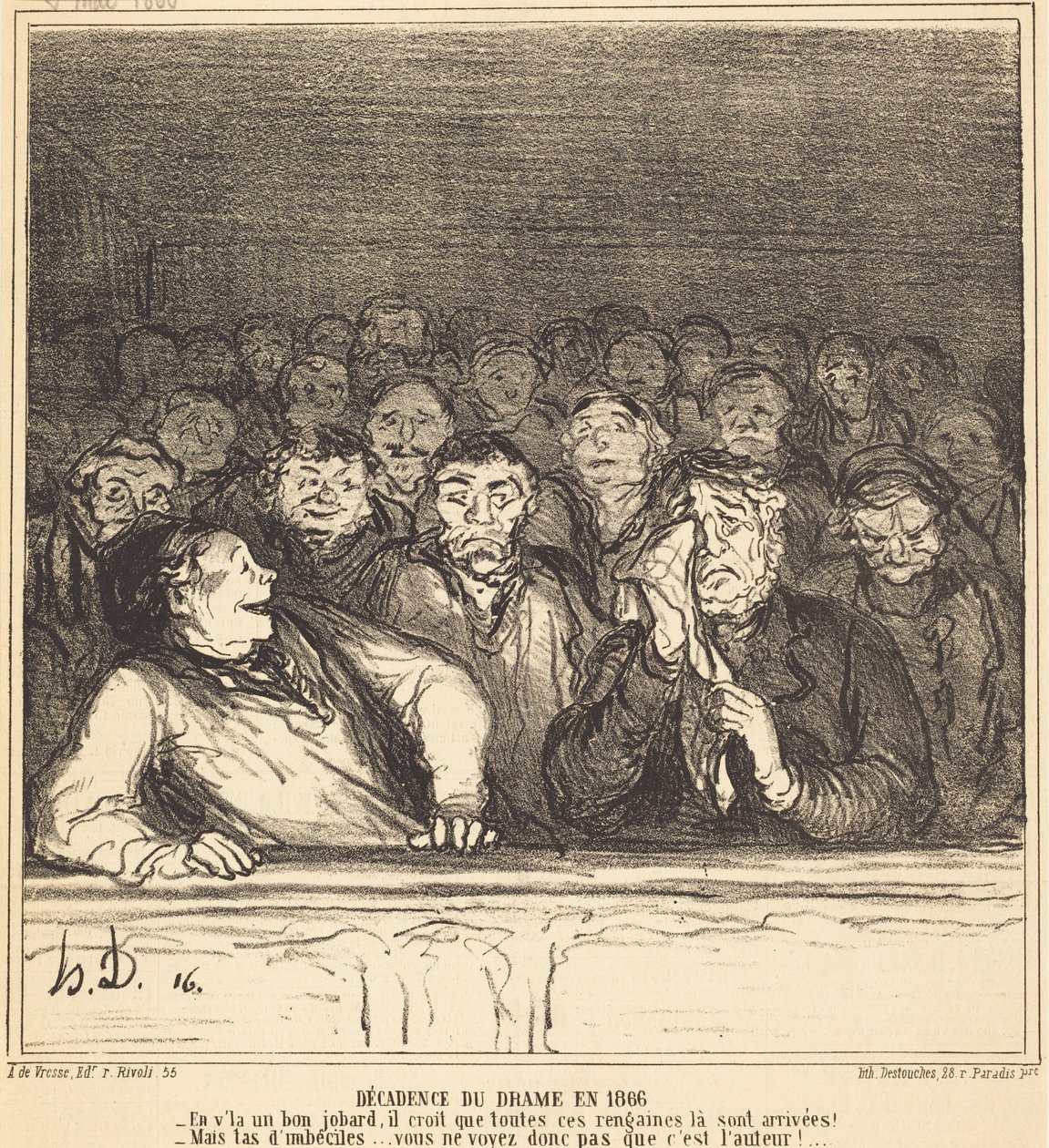 A dráma hanyatlása 1866-ban alkotó: Honoré Daumier