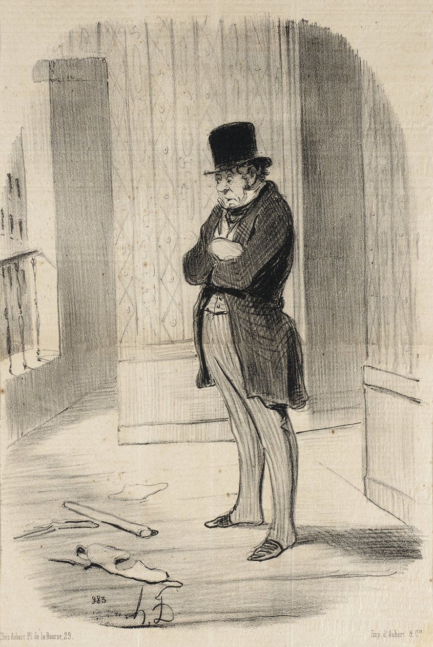 Elköltözött!... alkotó: Honoré Daumier