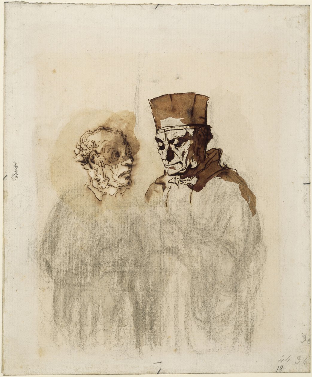 Az ügyvéd és ügyfele alkotó: Honoré Daumier