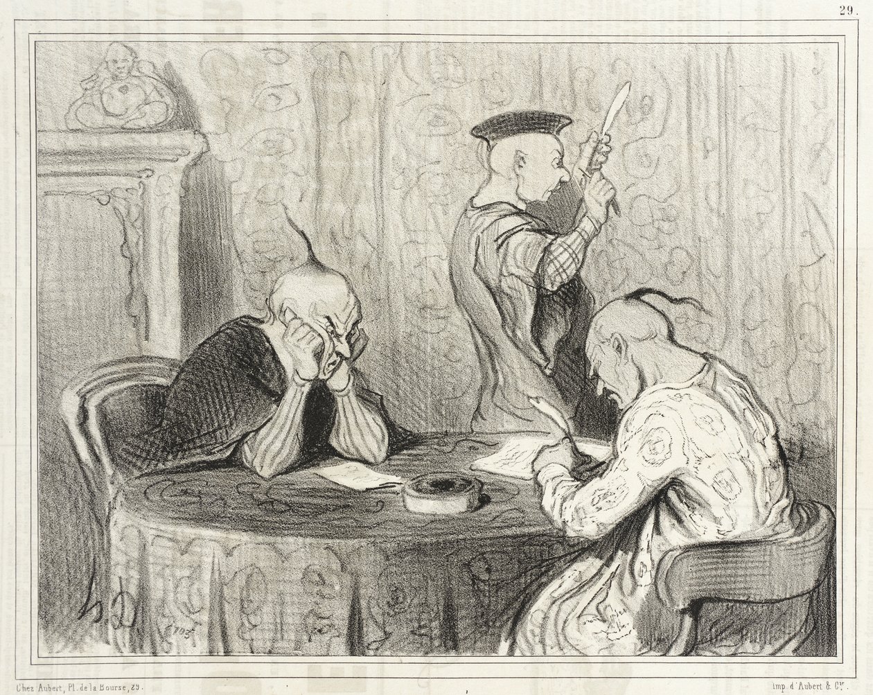Könnyelmű szerzők alkotó: Honoré Daumier