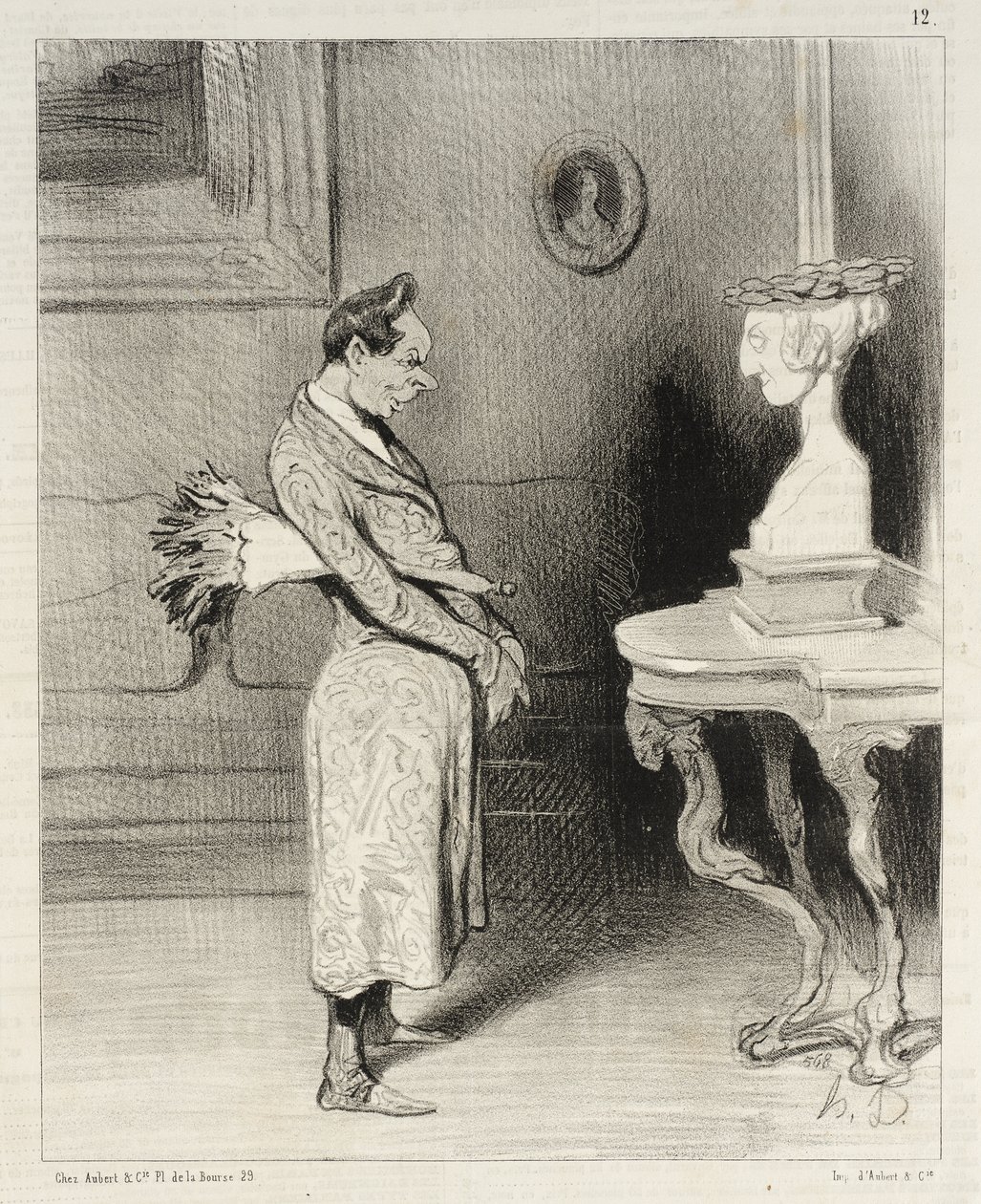 Azt mondani, hogy Arsinoé nem örült annak, hogy megörökítették portrén... alkotó: Honoré Daumier
