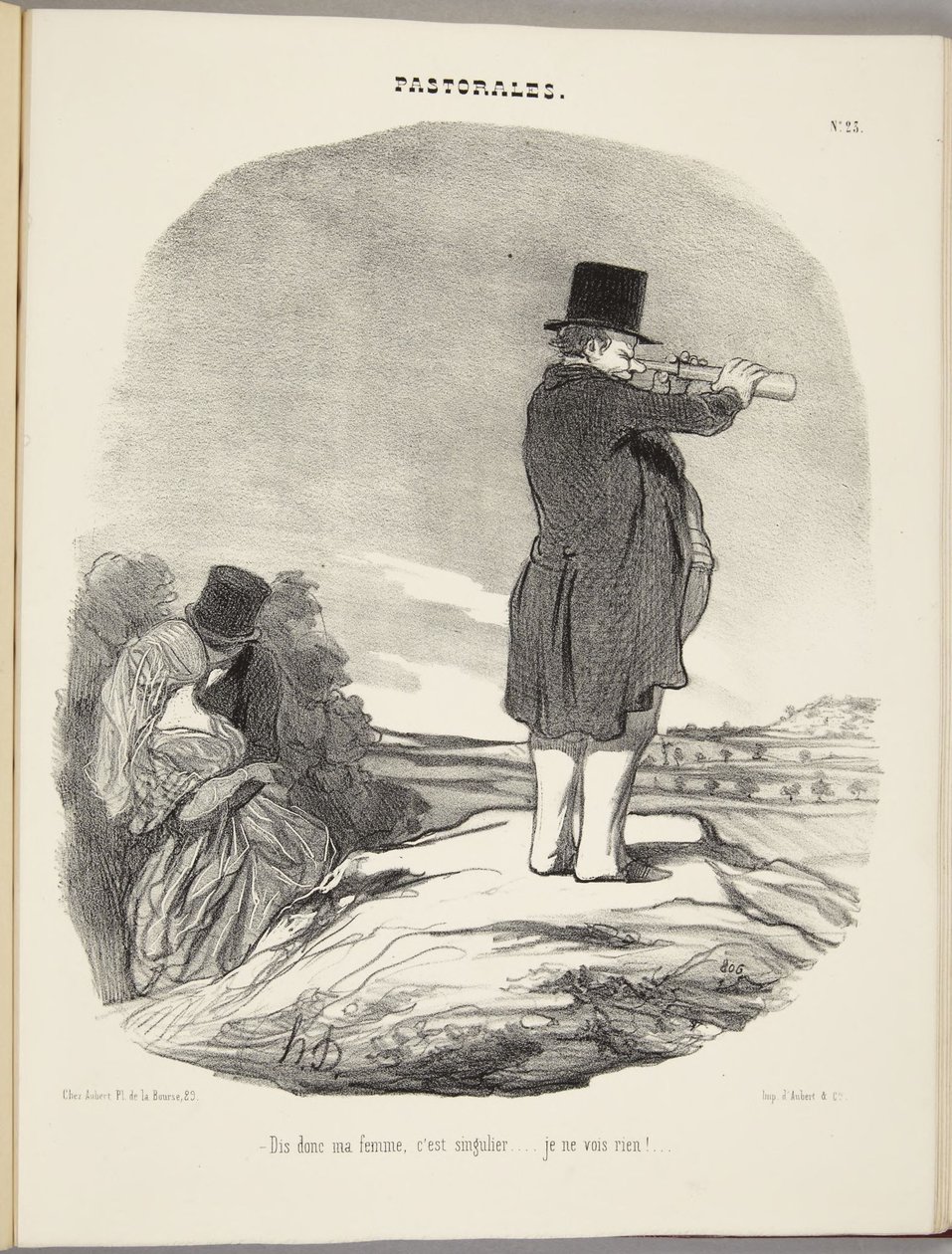 Mondd csak, feleségem, ez különös... semmit sem látok!... alkotó: Honoré Daumier