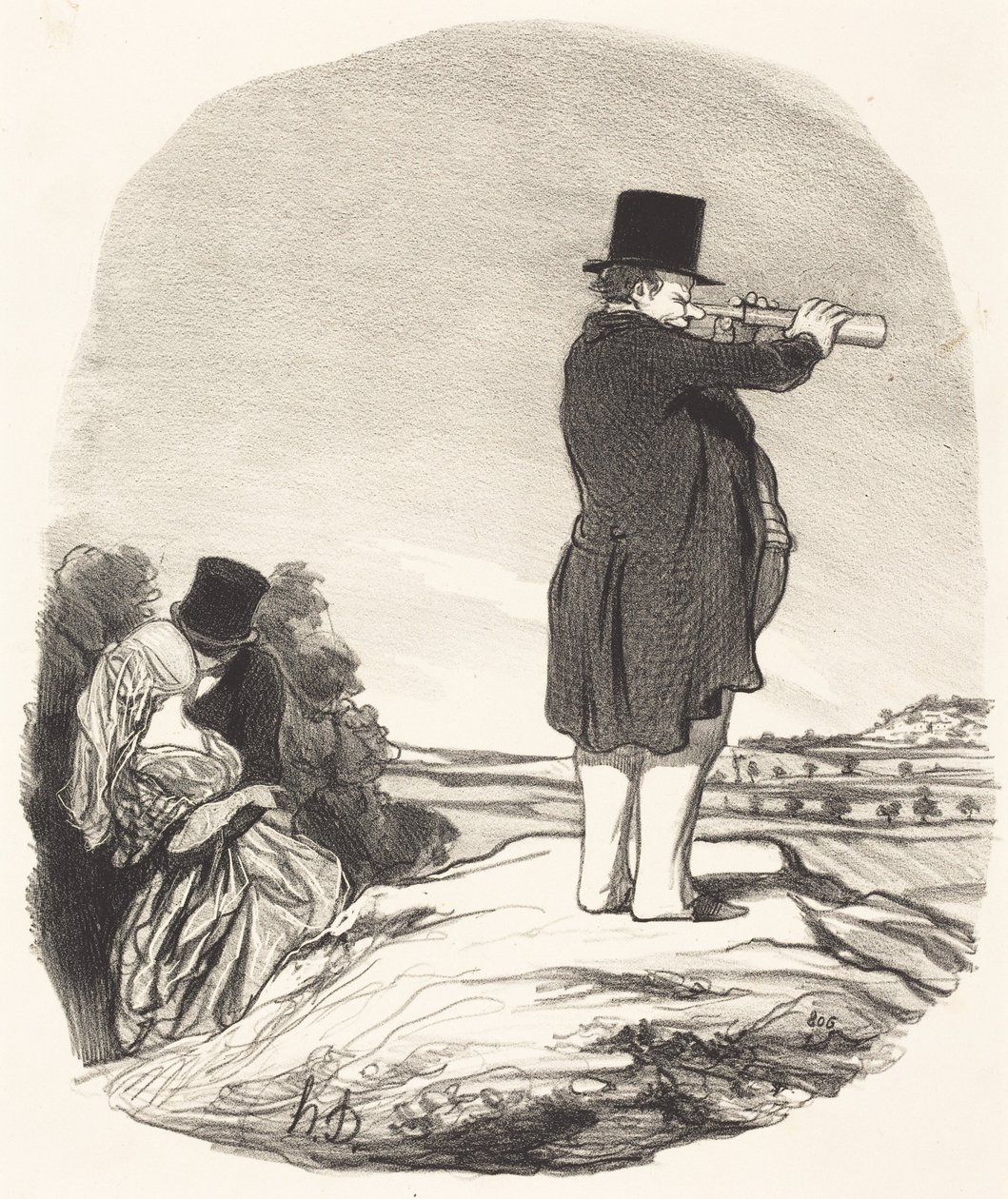 Hallod, asszony ... nem látok semmit! alkotó: Honoré Daumier
