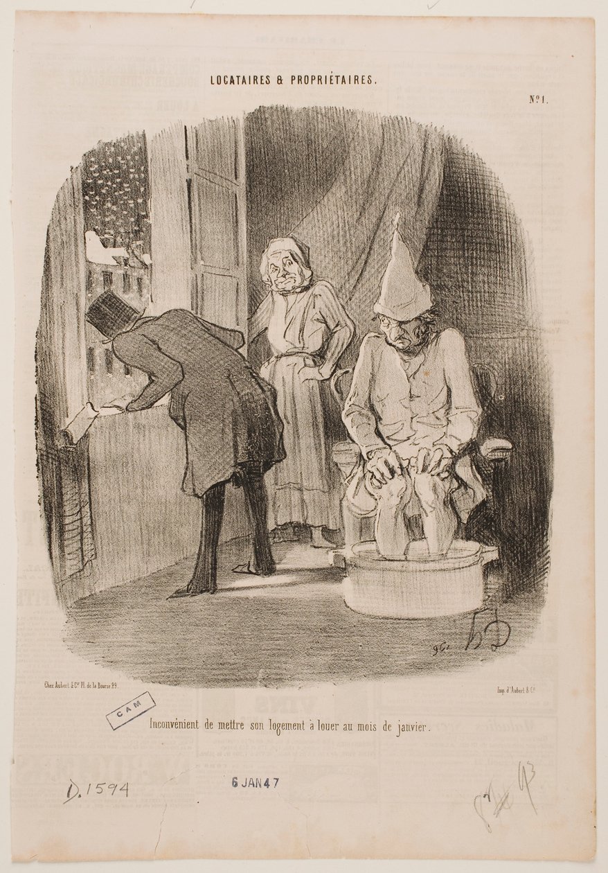 A lakás januári kiadásának hátránya alkotó: Honoré Daumier