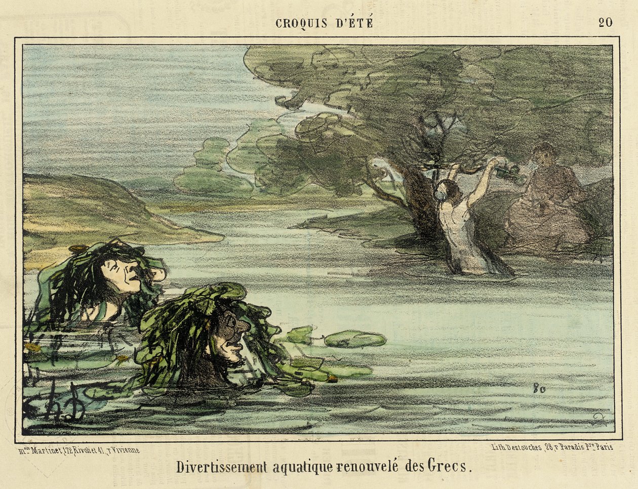 A görögök megújított vízi mulatsága alkotó: Honoré Daumier