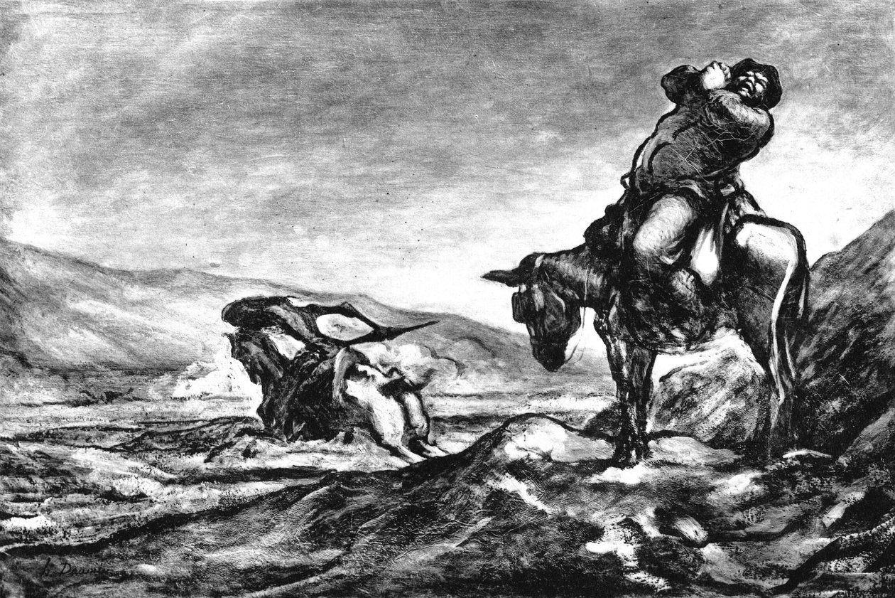 Don Quichotte and Sancho Panca alkotó: Honoré Daumier