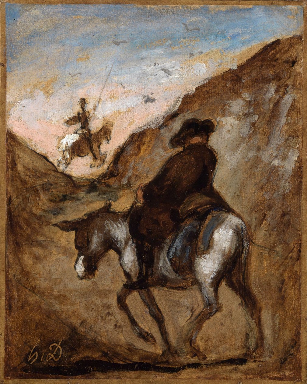 Don Quijote és Sancho Panza alkotó: Honoré Daumier