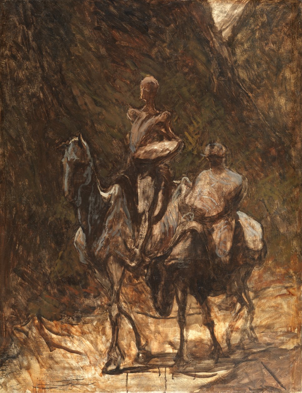 Don Quijote és Sancho Panza alkotó: Honoré Daumier