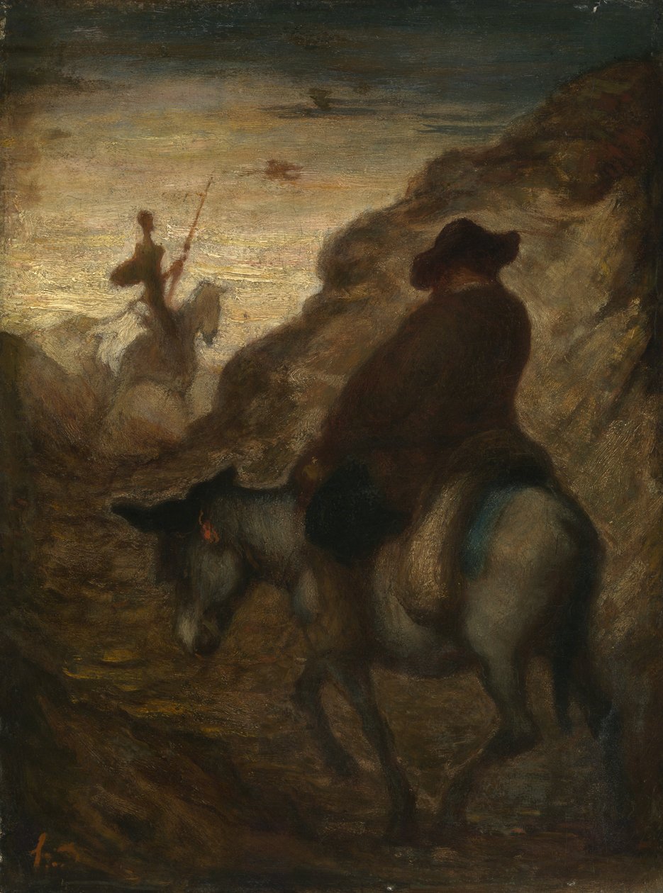 Don Quijote és Sancho Panza, 1864-65 körül (olaj, vászon) alkotó: Honoré Daumier