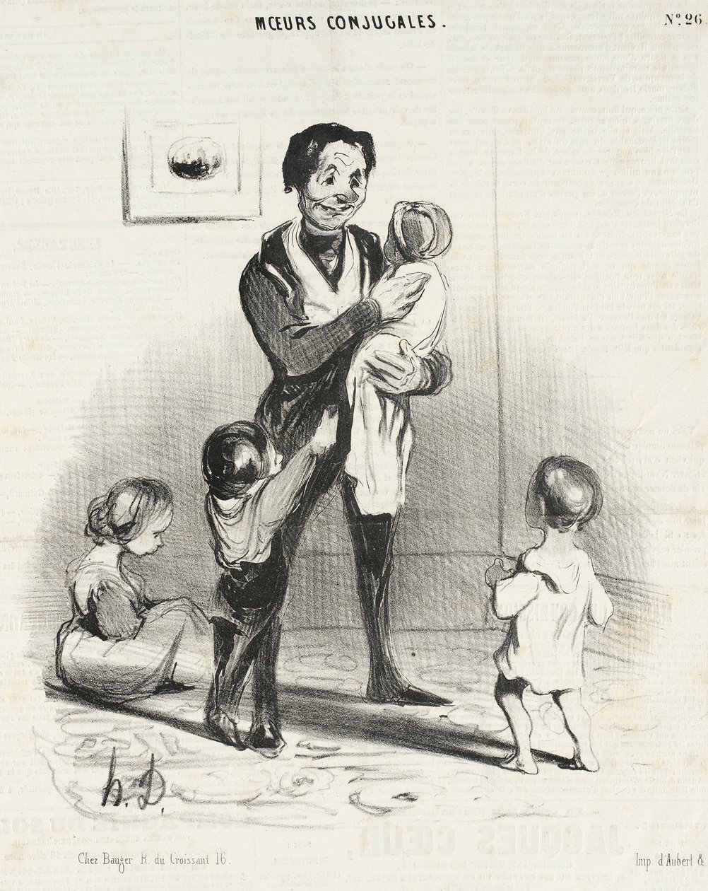 Eh, eh! Kis gazember, te majd ... alkotó: Honoré Daumier