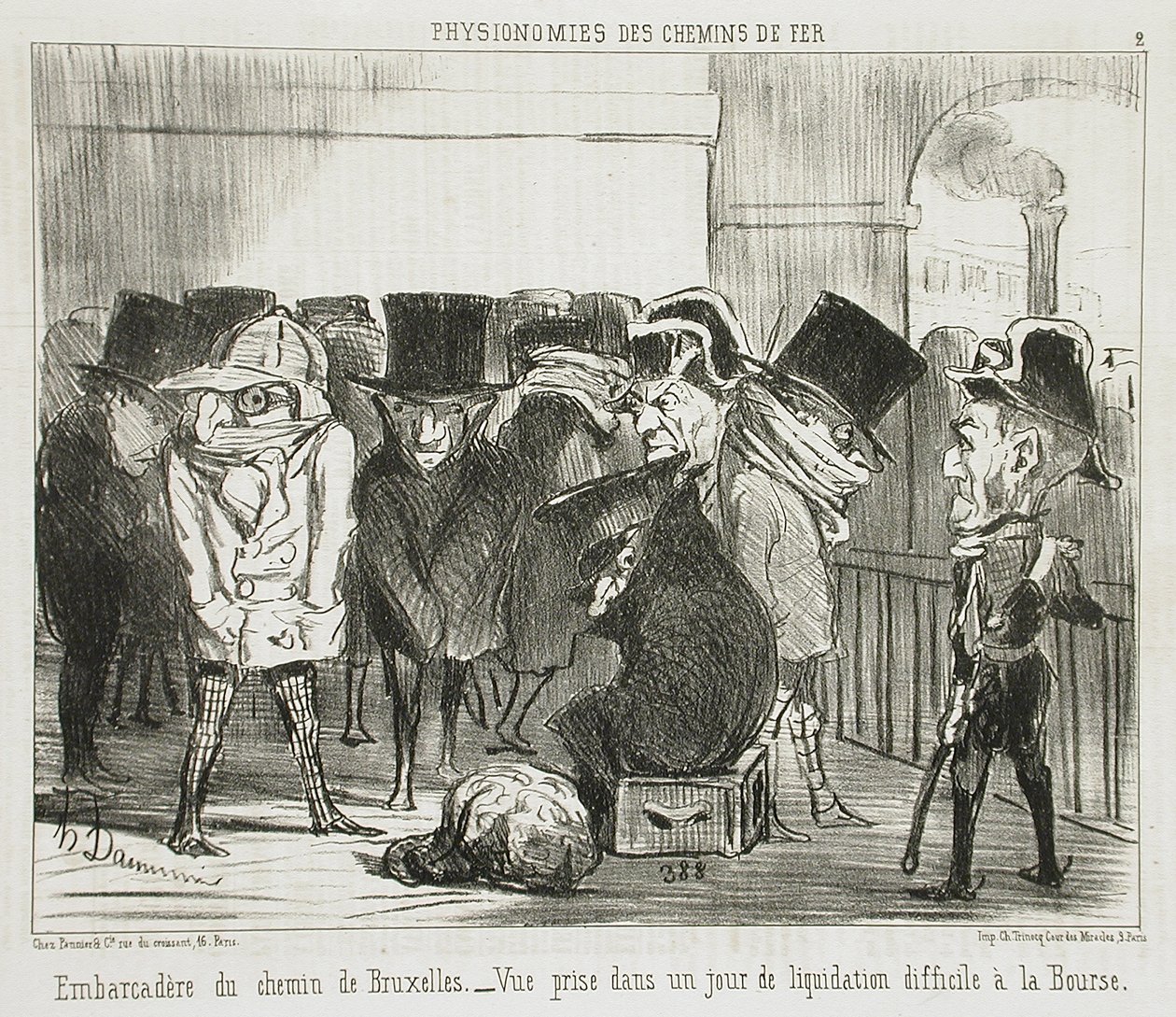 A Brüsszel felé vezető út melletti kikötő alkotó: Honoré Daumier