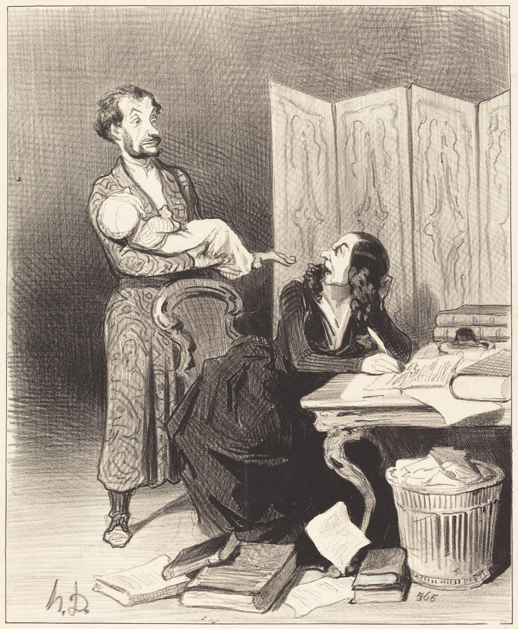 Vigyék azt messzebbre... lehetetlen dolgozni... alkotó: Honoré Daumier