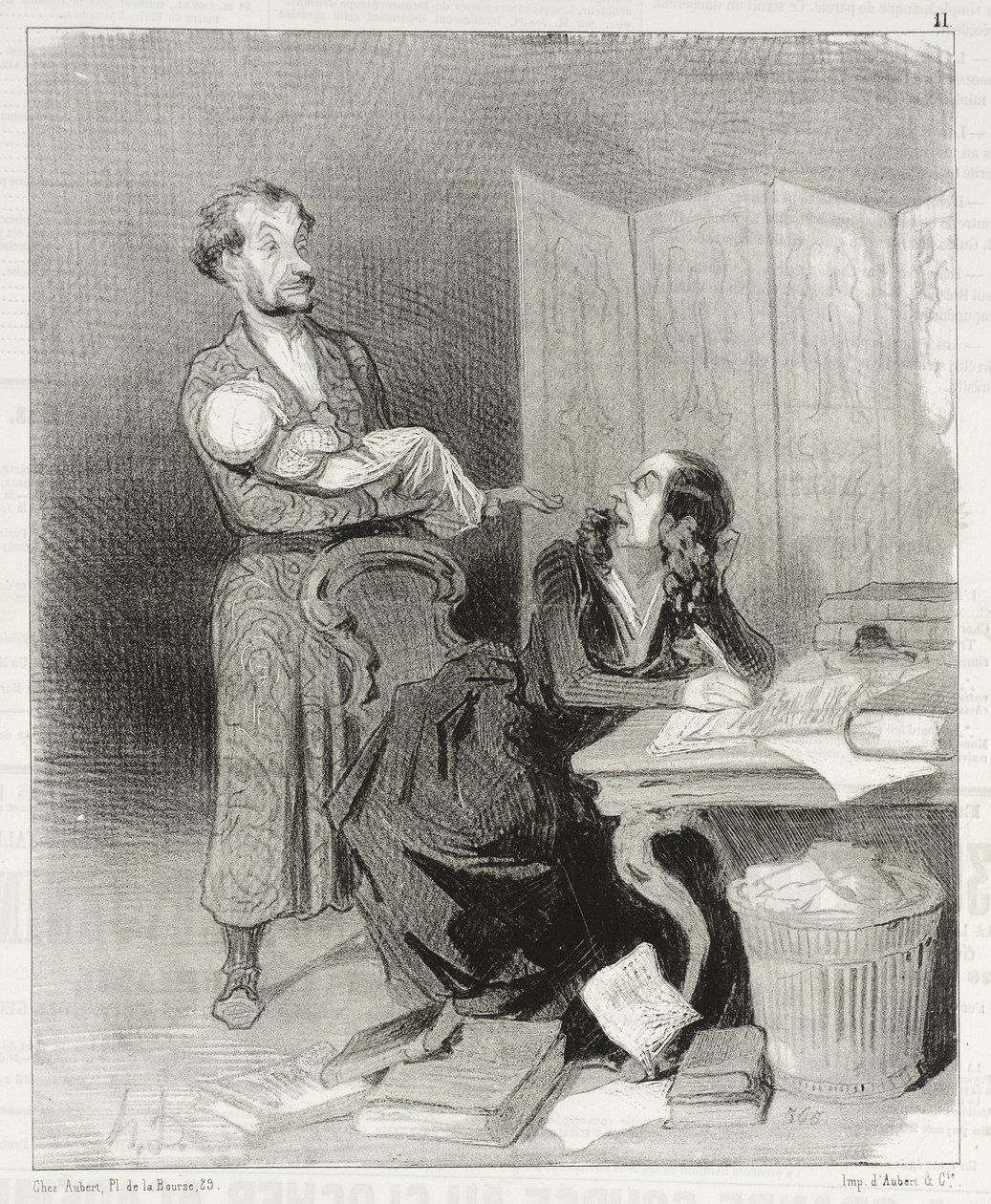 Vigyék azt messzebbre ... lehetetlen dolgozni ... alkotó: Honoré Daumier