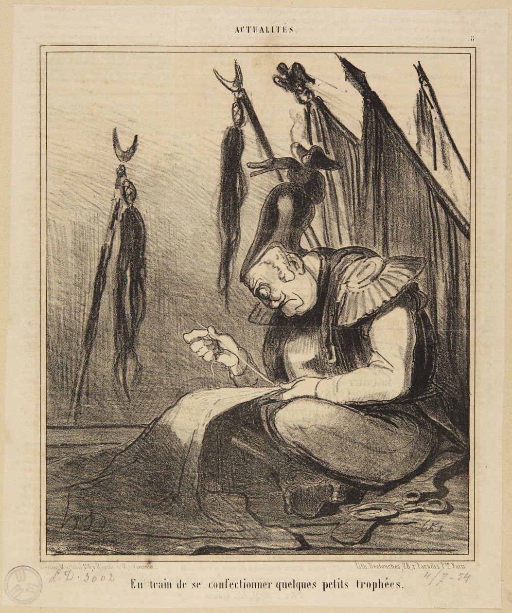 „Éppen néhány kis trófeát készítenek maguknak.” alkotó: Honoré Daumier