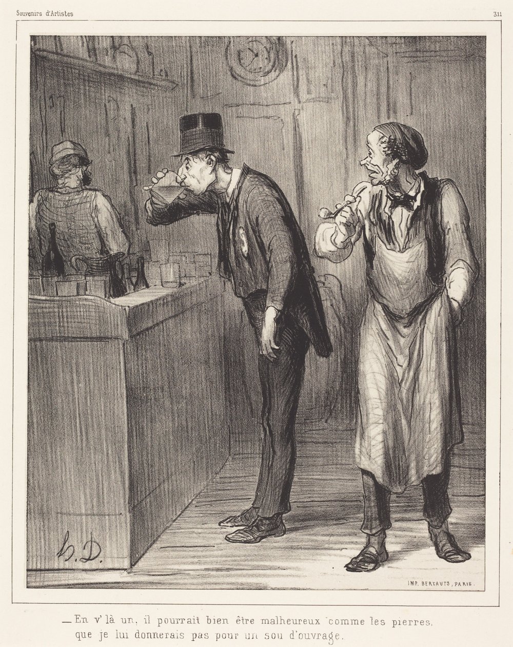Na, itt van egy, lehet, hogy boldogtalan... alkotó: Honoré Daumier