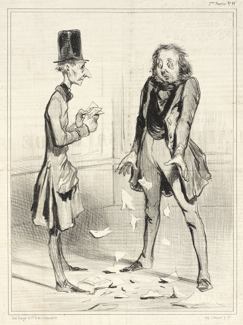 Már megint a hitelezőim, mindig... alkotó: Honoré Daumier